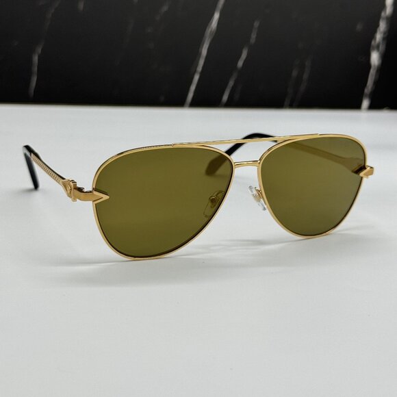 NEW VERSACE VE2283 1002/7I GOLD AVIATOR SUNGLASSES VERSACE VE2283 10027I - Picture 4 of 11